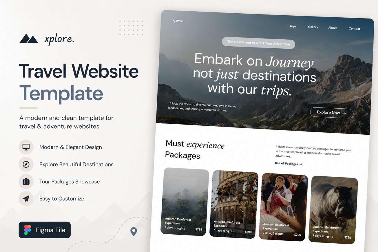 Xplore – Travel Landing Page