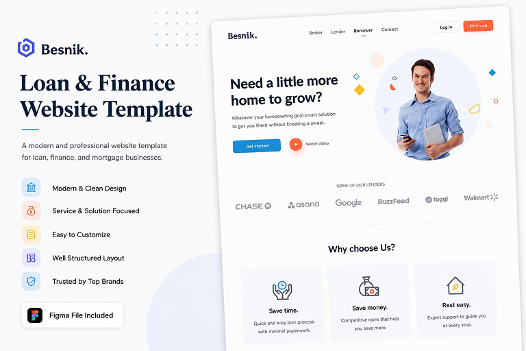 Besnik – Loan & Finance Website